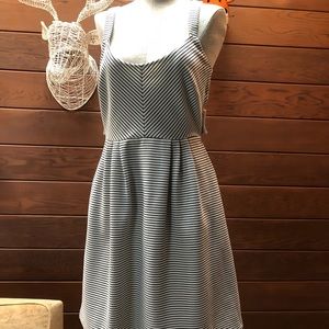 Anthropologie black and cream striped jumper